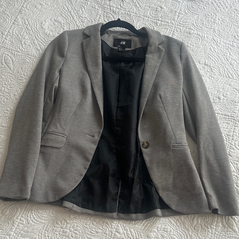 H&M Women's Classic Gray Suit Jacket